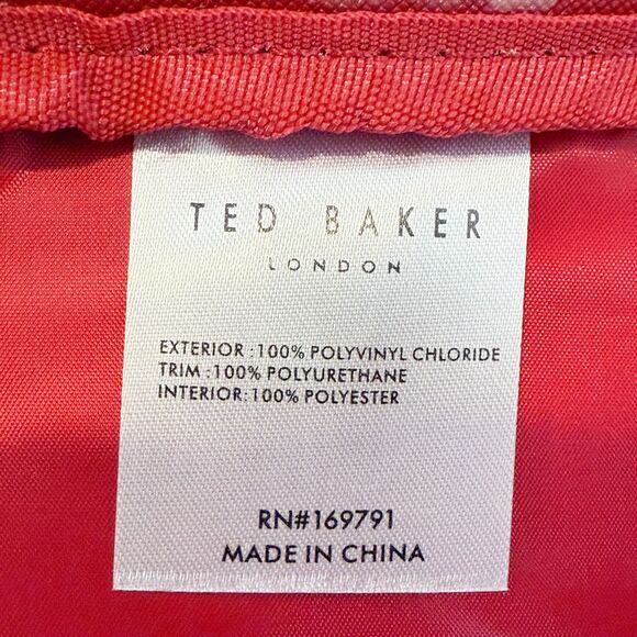 NWT Ted Baker London 4 Four Piece Travel Toiletry Cosmetic Case Set Red Floral - Picture 10 of 10